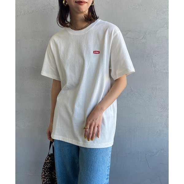 Chums กลับพิมพ์แขนสั้นหลวมสบายๆ Commuting Daily คู่ผ้าฝ้ายเสื้อยืด