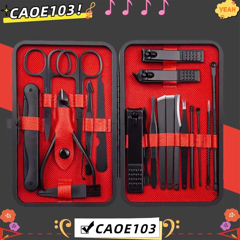 Caoe103 7/10/12/18/20/24PCS ชุดตัดเล็บ,สแตนเลส Professional เล็บกรรไกร,คุณภาพสูงเล็บ Shaper Nail Care Toe Forceps เล็บชุดเท้า Hand Care