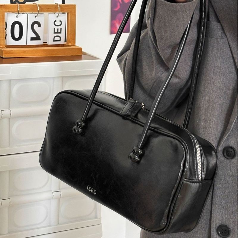 Deere Jack กระเป๋าสะพายสตรีเกรดสูง Frosted ความจุขนาดใหญ่ Vintage Suede Niche Boston Tote Bag