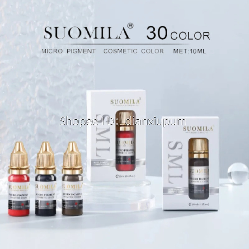 "Available" 1pcs 10ml รอยสักถาวรวัสดุพืชเยอรมัน Suo Milla tattoo pigment eyebrow eye lip PMU pigment tattoo