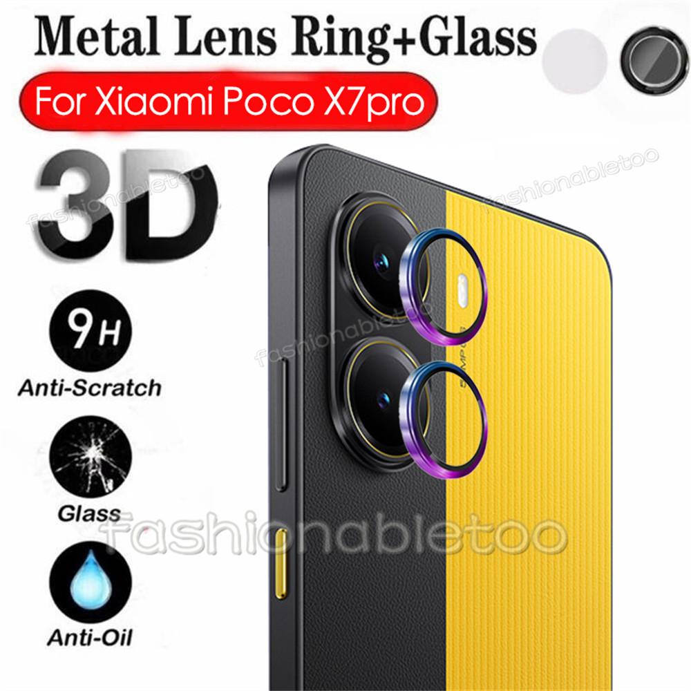 แหวนโลหะกล้องเลนส์ป้องกันฟิล์มสําหรับxiaomi Poco X7 pro X 7 PocoPhone X7pro PocoX7 pro PocoX7pro Poc