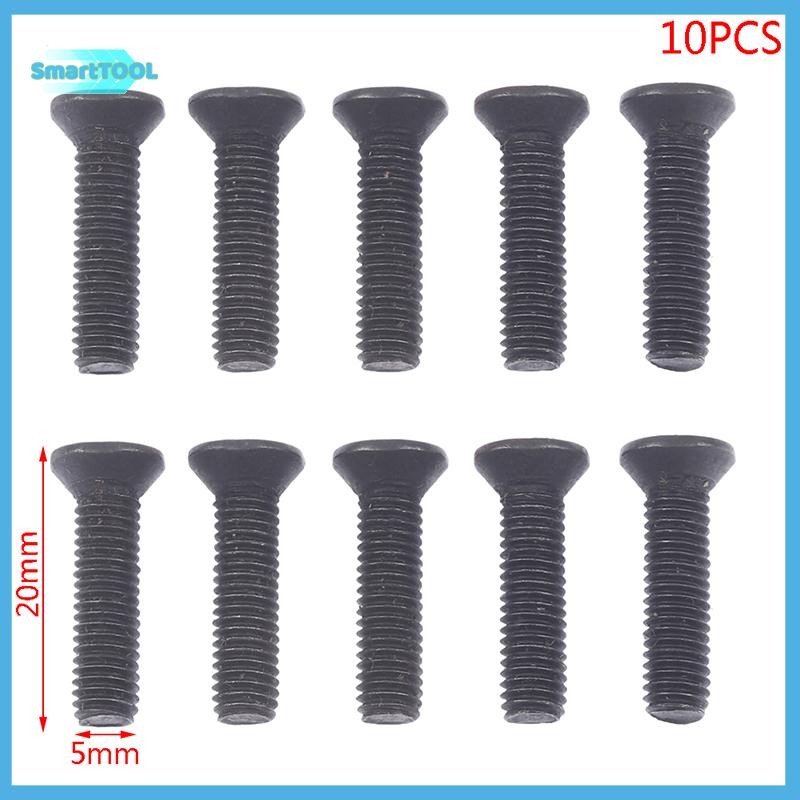 Utzn> 10PCS สกรูยึด M5*20 ด้ายมือซ้ายสําหรับ 3/8UNF เจาะ Chuck Shank Adapter ใหม่