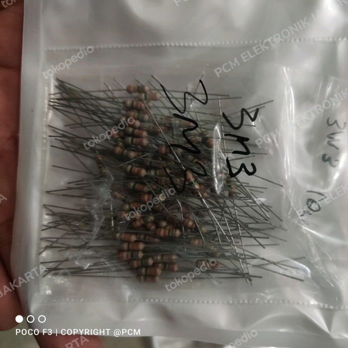 SB99 ตัวต้านทาน 3.3m 3m3 3.3mega ohm 3.3 mega japan original - 1/4w