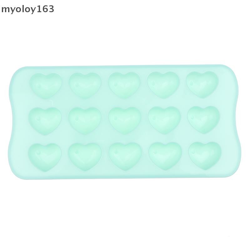 Myoloy 1 PC 15 หลุมสามมิติรูปหัวใจแม่พิมพ์ซิลิโคน DIY ช็อกโกแลตน้ําแข็งตารางมูสแม่พิมพ์ขนมนุ่มเบเกอรี่แม่พิมพ์ TH