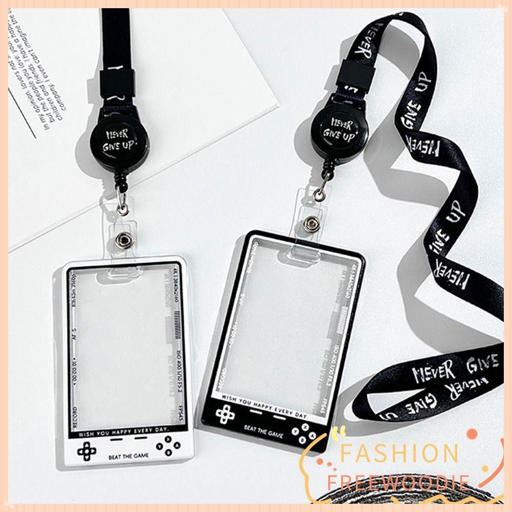 Freewoodie 1 ชิ้นผู้ถือบัตร,โปร่งใส Kpop นักเรียนการ์ด Protector,สร้างสรรค์เกาหลีแฟชั่นจอแสดงผลพร้อม String Photocard ผู้ถือนักเรียนอุปกรณ์