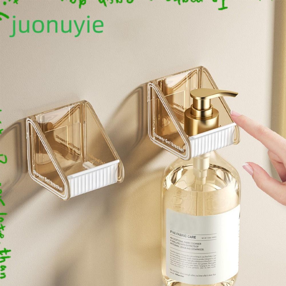 Juonuyie ที่แขวนเจลอาบน้ํา, ชั้นวางขวดแชมพูแบบปรับได้พลาสติก, ชั้นวางตะขอแบบไม่มีหมัด ชั้นวางห้องน้ํา ออแกไนเซอร์ ชั้นเก็บขวด