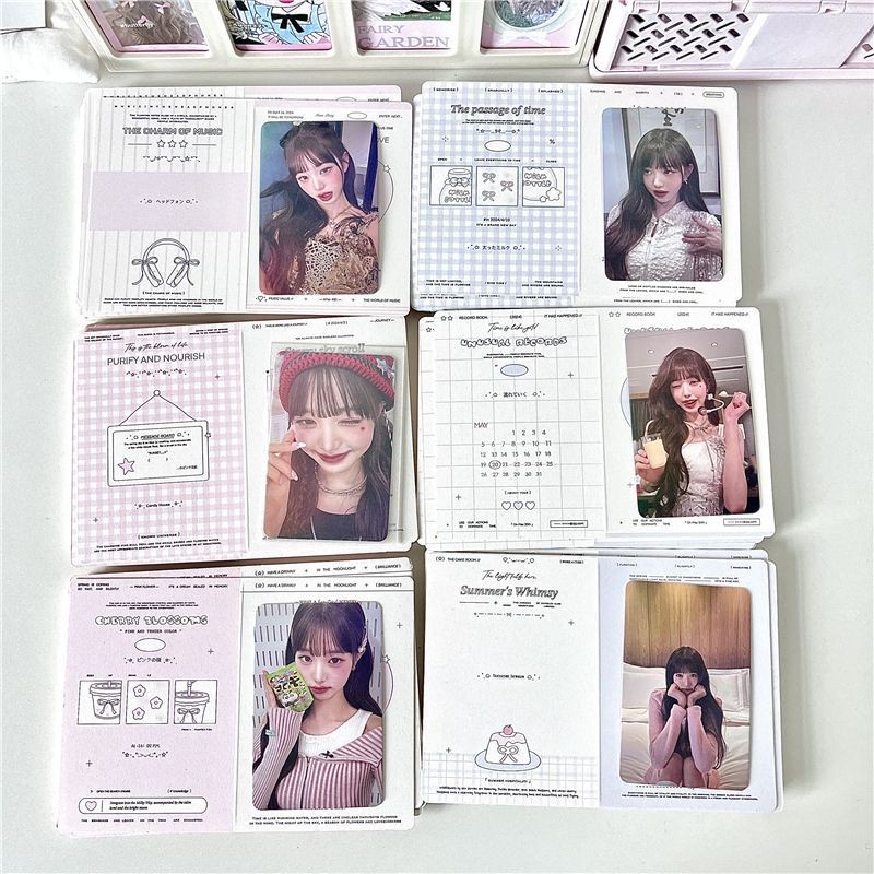 6 ชิ้น/เซ็ต Ins การ์ดของขวัญ Mini การ์ดอวยพรพับกระดาษแข็ง Photocard วัสดุบรรจุภัณฑ์