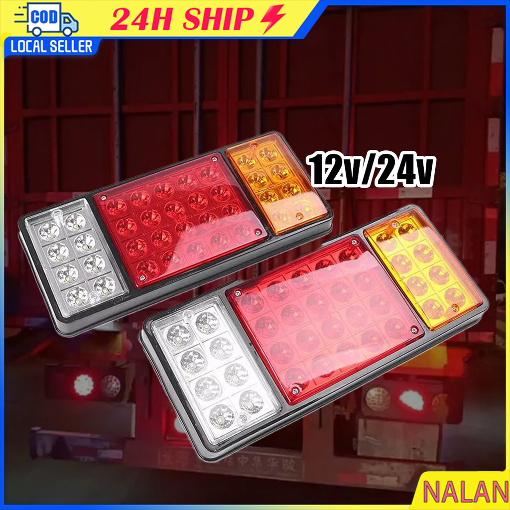 ร้านอยู่กทม.12V 24V LED ไฟท้ายรถบรรทุก ไฟท้าย10ล้อ กันน้ำ กันฝุ่น แสงสว่าง ติดท้ายรถ ใช้สำหรับรถเทรลเลอร์