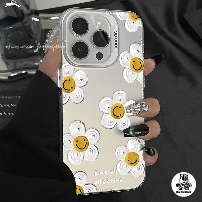 ดอกไม้แฟชั่น เคสไอโฟนหรูหราไฮโซ For iPhone 11 13 12 14 15 16Pro 8P 7 P X XR XS Max SE เคสโทรศัพท์ กันกระแทก ป้องกันการตก