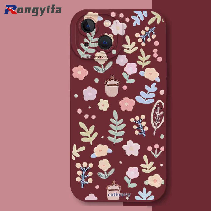 สไตล์เกาหลีขนาดเล็กสดดอกไม้เคสโทรศัพท์สําหรับVivo X300 X200 Pro Mini X200S Ultra FE V60 V50 V50E Lite T4X T4 Lite 5G 4Gดอกไม้แฟชั่นSoft Anti-Fallปลอก - รูปที่ 4