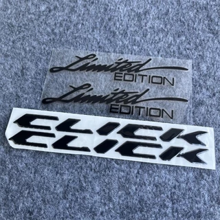 3 ชิ้น/เซ็ตหลายสี 3D Honda Click และ 125i หรือ 150i limited กาวนุ่ม Emboss ตัวอักษรสัญลักษณ์สติกเกอร์รถจักรยานยนต์ถังกันน้ํา Badge Decor Decal สําหรับคลิก 125 v3 125i 150