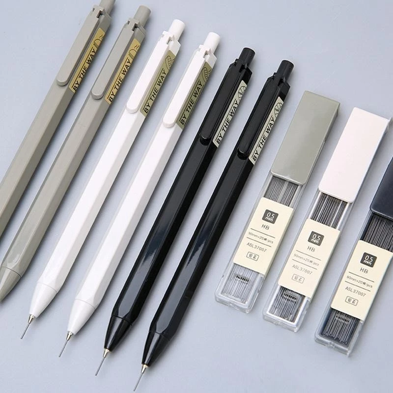 M&g สีทึบเรียบง่าย 0.5 มม.ดินสอเขียนเรียบ Non-Stop Lead Art ดินสอ Multi-Functional Office เครื่องเขียน