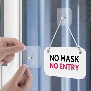 10-50 ชิ้น Punch-ฟรี Self Adhesive Wall Hooks - No-Trace, กันน้ํา - กรอบรูปโปสเตอร์ผู้ถือเล็บ