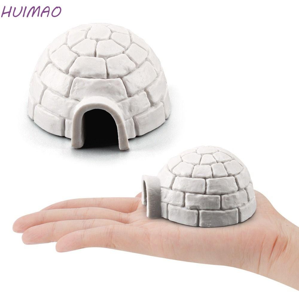 Huimao โมเดลบ้านน้ําแข็งสถาปัตยกรรมโพลาร์, บ้านหิมะขนาดเล็กขนาดเล็กที่สร้างสรรค์, ต้นสนปลอมจําลองต้นคริสต์มาสของขวัญ