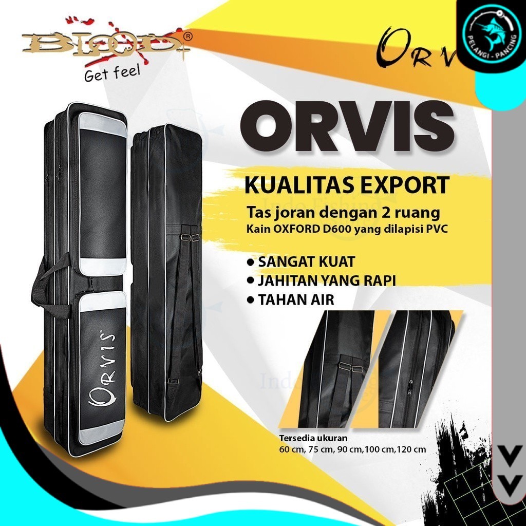 Blood ORVIS Black Fishing Bag, Black Fishing Rod Backpack - Fishing Rainbow