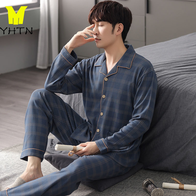 YHTN ชุดนอนผู้ชายไซส์ใหญ่ สันทนาการ คุณภาพสูง นุ่มและสบาย ชุดนอนเด็กโตผู้ชาย สินค้าใหม่ ขนาดพลัส ชุดนอนผู้ชาย
