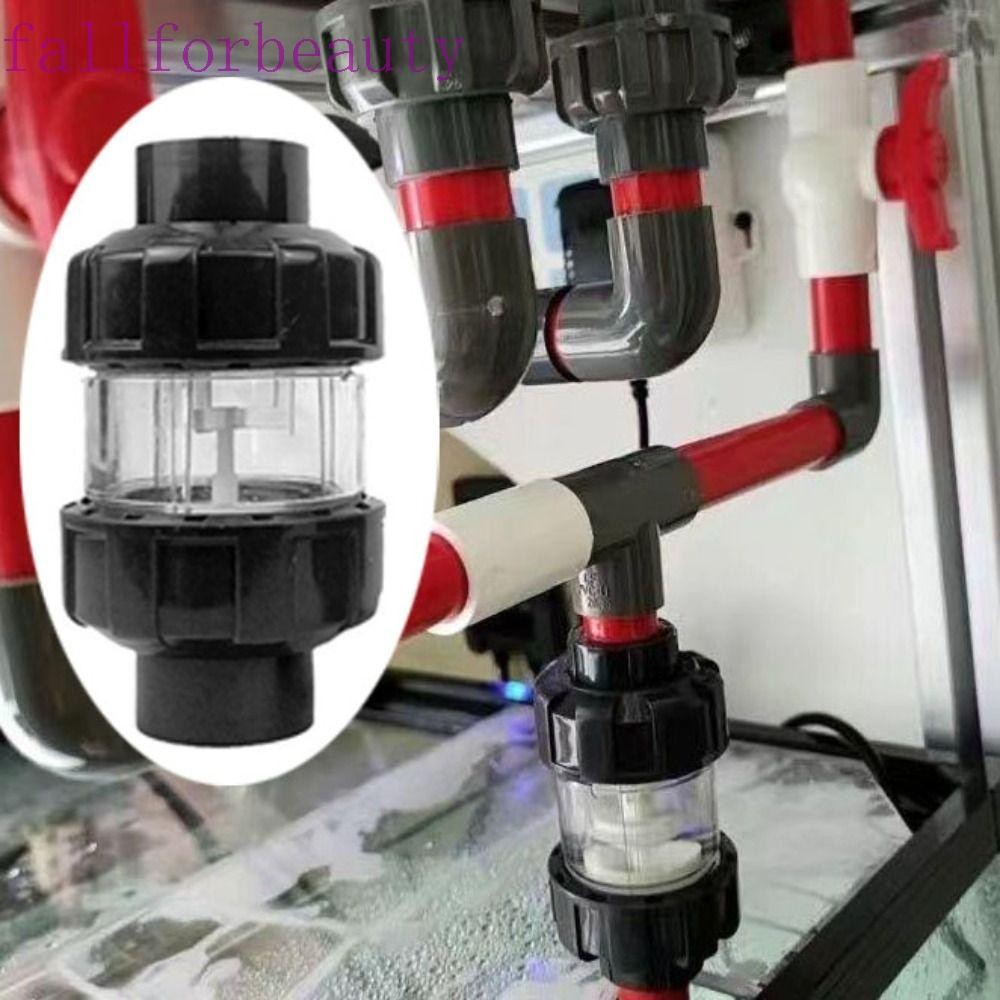 FALLFORBEAUTY เช็ควาล์วตู้ปลา, UPVC Anti-siphon Fish Tank Lifting Check Valve, Non Return 20/25/32mm Transparent Water Pipe Valve Connector Hotel