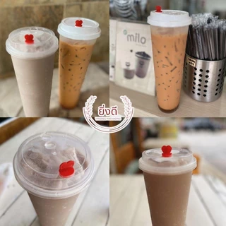 แก้วพลาสติกแข็ง 32 oz ใส/ขุ่น (50ใบ) พร้อมฝา/แยกฝา