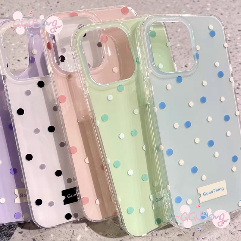 เคสไอโฟน 16 13 สำหรับ IPhone XR 11 15 13 12 16 14 Pro Max XS X 16Plus Max 15 7 8 16 Plus ปก IMD สุดหรูลายจุดใหม่