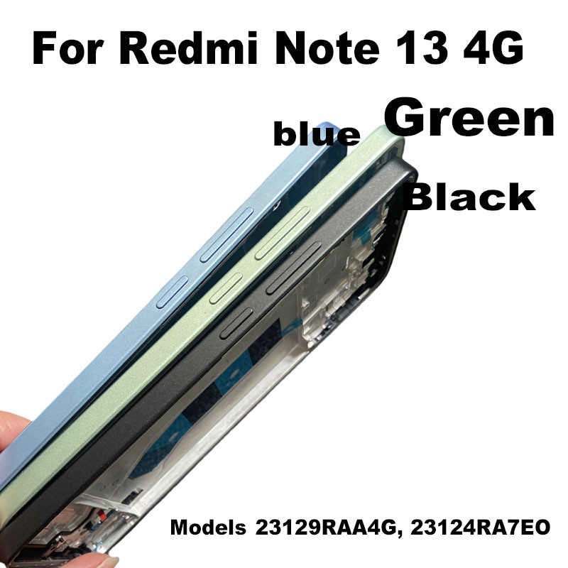 สําหรับ Xiaomi Redmi หมายเหตุ 13 4G กรอบกลางหน้าจอ LCD กรอบด้านหน้าที่อยู่อาศัย Bezel แชสซีแผ่นเปลี่ยน