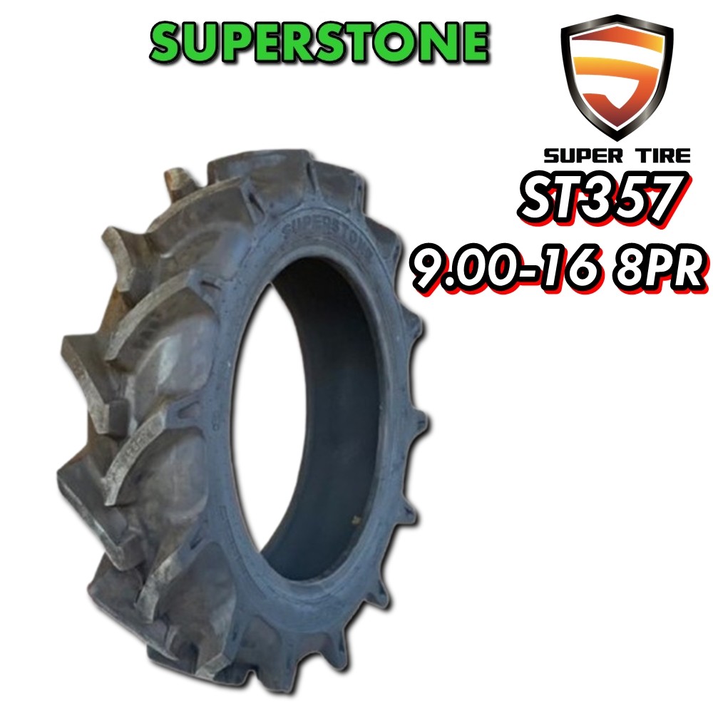 ยางรถอุตสาหกรรมและการเกษตร ขนาด 9.00-16 8PR T/T รุ่น ST357 ยี่ห้อ Super Stone