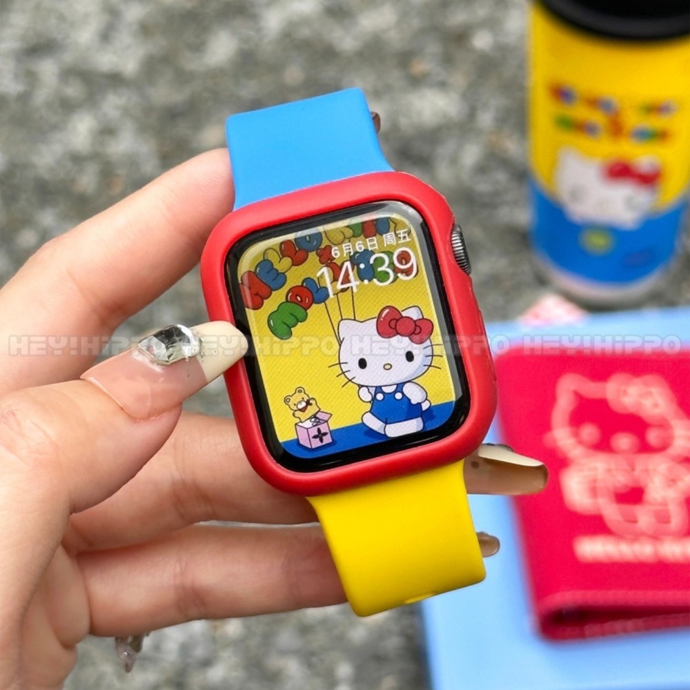 สายซิลิโคนบล็อกสี 3 ชิ้น+เคสป้องกันเหมาะสําหรับสมาร์ทวอทช์ซีรีส์ 10/9/8/7/6/5/กับ/4/3/2/สายรัดหัวเข็มขัดรูปตัว 8 เหมาะสําหรับ ฉันดู49/46/45/44/42/41/40/43/40มม
