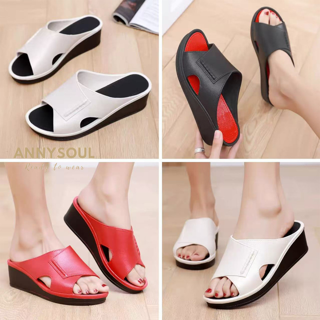 รองเท้าแตะพื้นหนา สไตล์เก๋ สวมใส่ทุกวัน