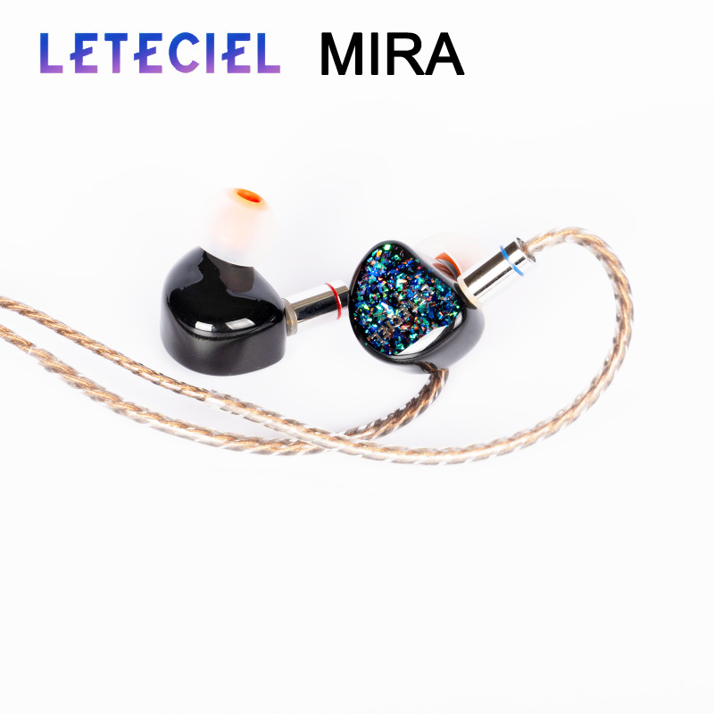 LETECIEL MIRA ดนตรี Hifi แบบไดนามิกเดี่ยวในหูจอภาพ 3.5 มม. Audiophiles นักดนตรีเบสสเตอริโอ 0.78 มม. หูฟัง 2 พิน