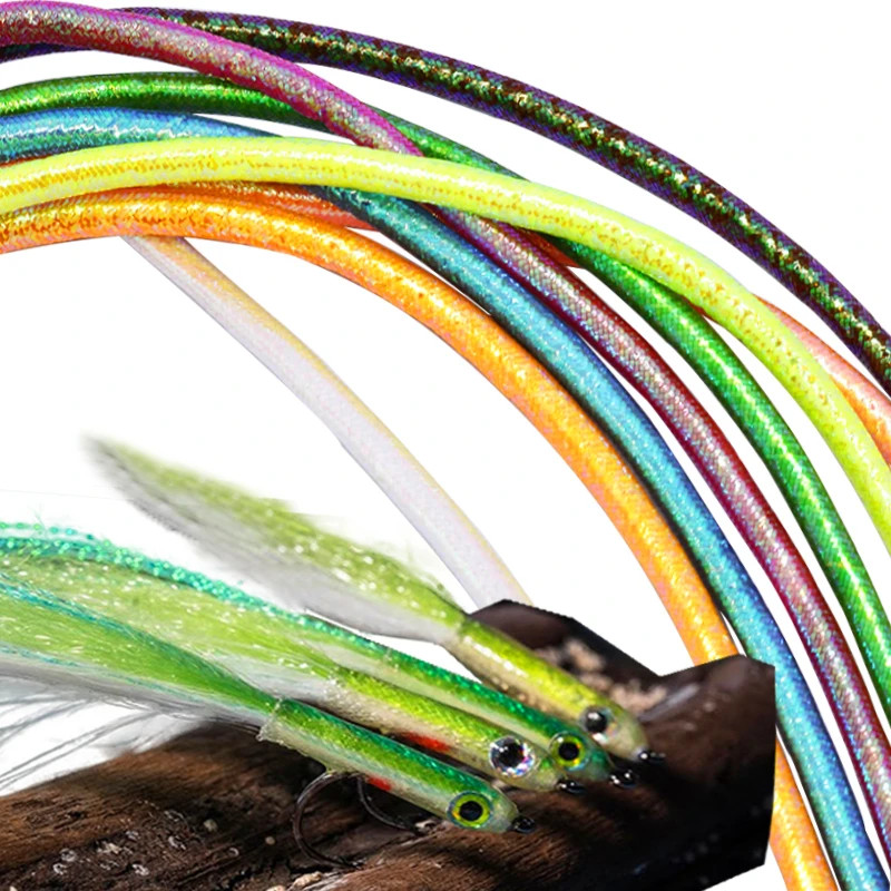 ท่อ Mylar Tubes และ Flashabou Tinsel สำหรับFly Tying ขนาด 2 หลา 6 มม. ใช้ทำ.Minnow Bodyและ.Streamers