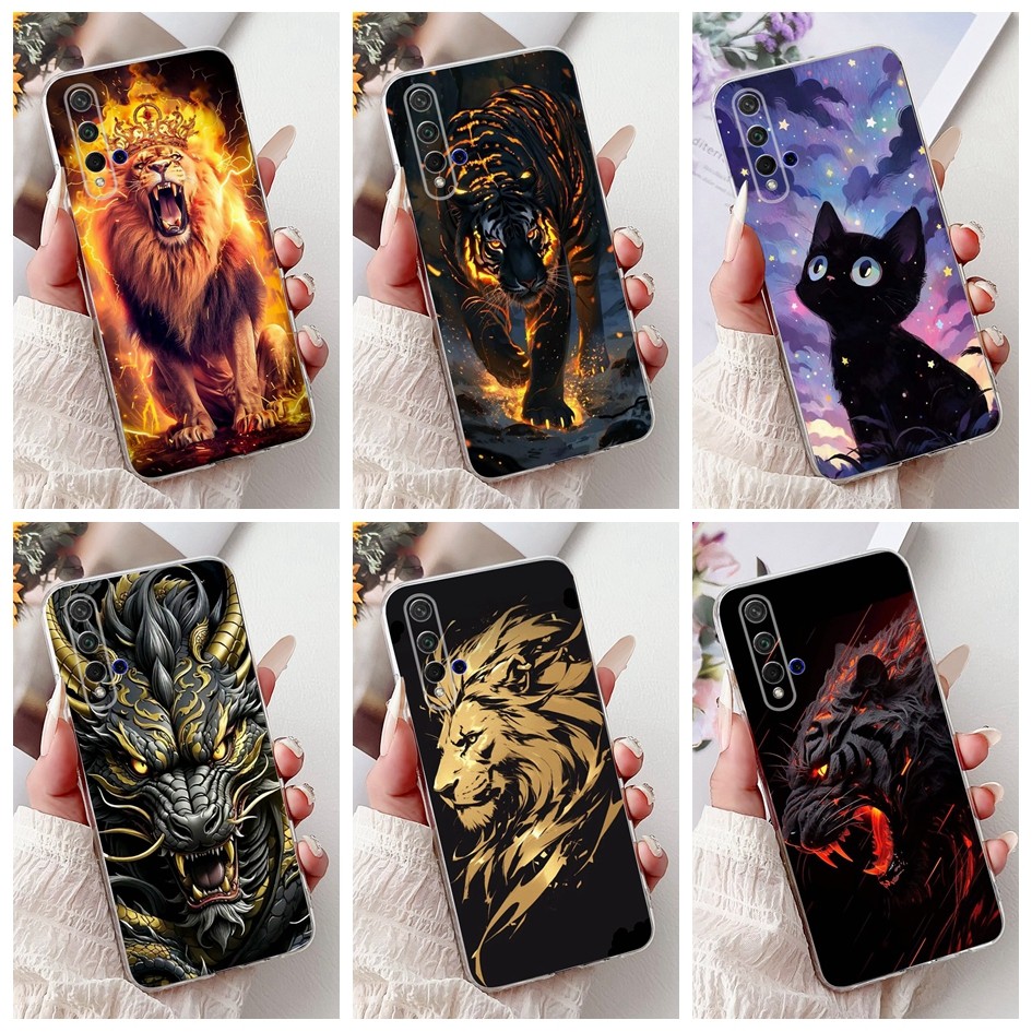 ปลอกสําหรับ Huawei Honor 20 Nova 5T เคสโทรศัพท์ YAL-L21 YAL-L61 YAL-L71 กันชนกันกระแทก Cool สัตว์ Ti