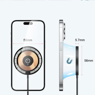 Magnetic wireless Charger Fast wireless charging Ultra Thin ป้องกันความปลอดภัยสําหรับ Android สําหรับ iPhone Airpods