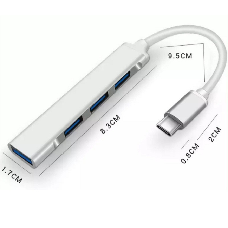 อแดปเตอร์ OTG USB 3.0 Type-C Hub 4 พอร์ต แปลงสาย สําหรับ พีซี คอมพิวเตอร์ โน้ตบุ้ค มือถือ แท็บเลต รุ่นพิเศษ