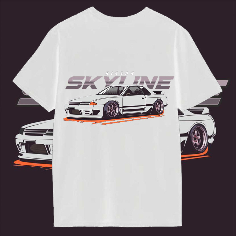 new hot Attitude GTR ดัดแปลงรถญี่ปุ่นเสื้อยืดรถ R35 RIDER MECHANICAL EVOLUTION VR38 NOSTALGIC CREWNE