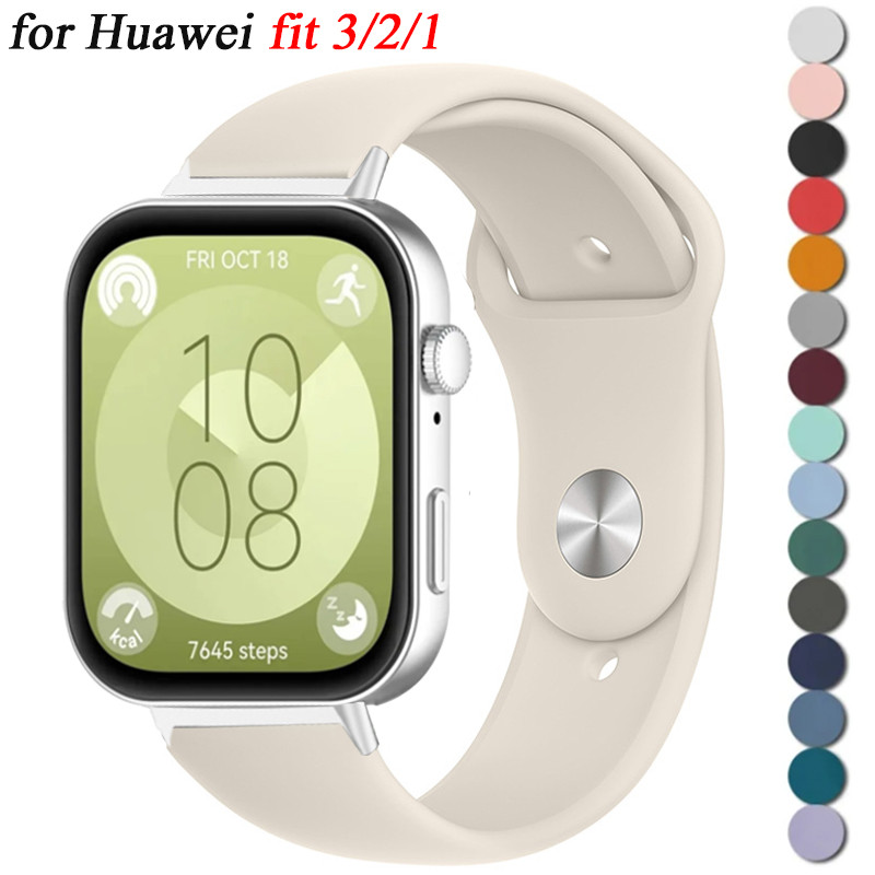 ซิลิโคนกีฬาสําหรับ Huawei Watch Fit 3 2 1 สายซิลิโคนสร้อยข้อมือสายรัดข้อมือสําหรับ Huawei Watch Fit3 2 Smartwatch Correa Band Strap