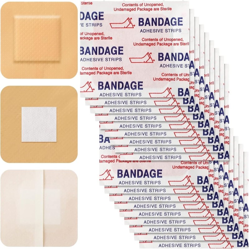 50 ชิ้นปฐมพยาบาลหลายขนาด Band-Aid Patch พลาสเตอร์แผลกันน้ําสําหรับชุดฉุกเฉิน Home Travel