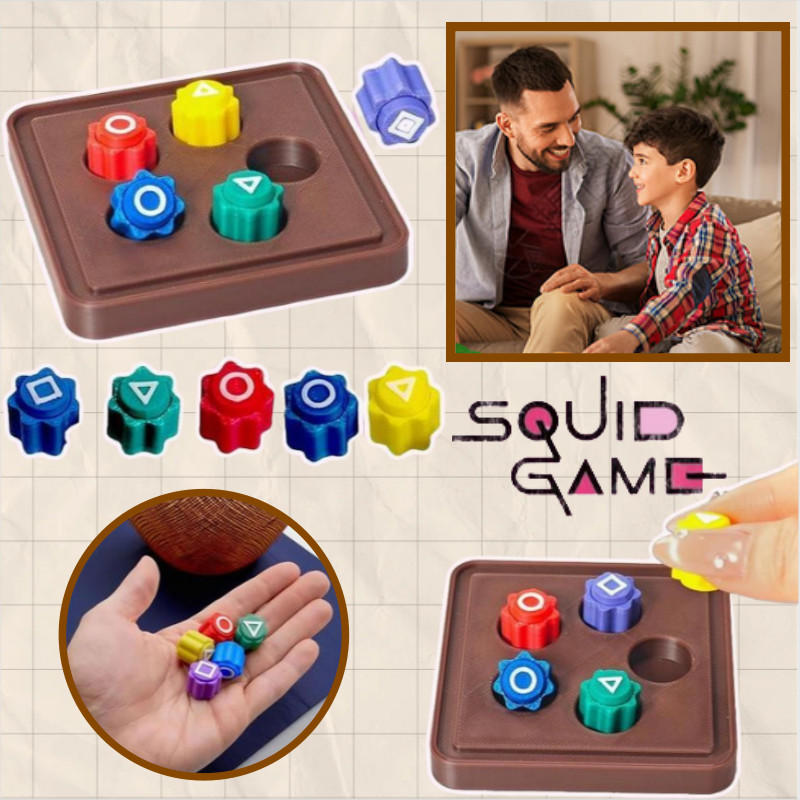Squid GAME2 ของเล่น 3D การพิมพ์หิน Gonggi เกมเกาหลีชุดหินของเล่นครอบครัวตลกของขวัญปีใหม่สําหรับเด็ก