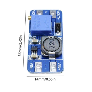 RABBITMALL DC-DC Boost โมดูล 2A บอร์ดบูสเตอร์แผงวงจรอินพุทความดันไฟฟ้า 2/24V ลิตร 5/9/12/28V 2577