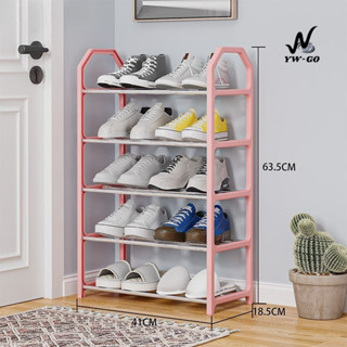 3สี ชั้นวางรองเท้าพลาสติก มี4กับ5ชั้นให้เลือก โครงสร้างแข็งแ…