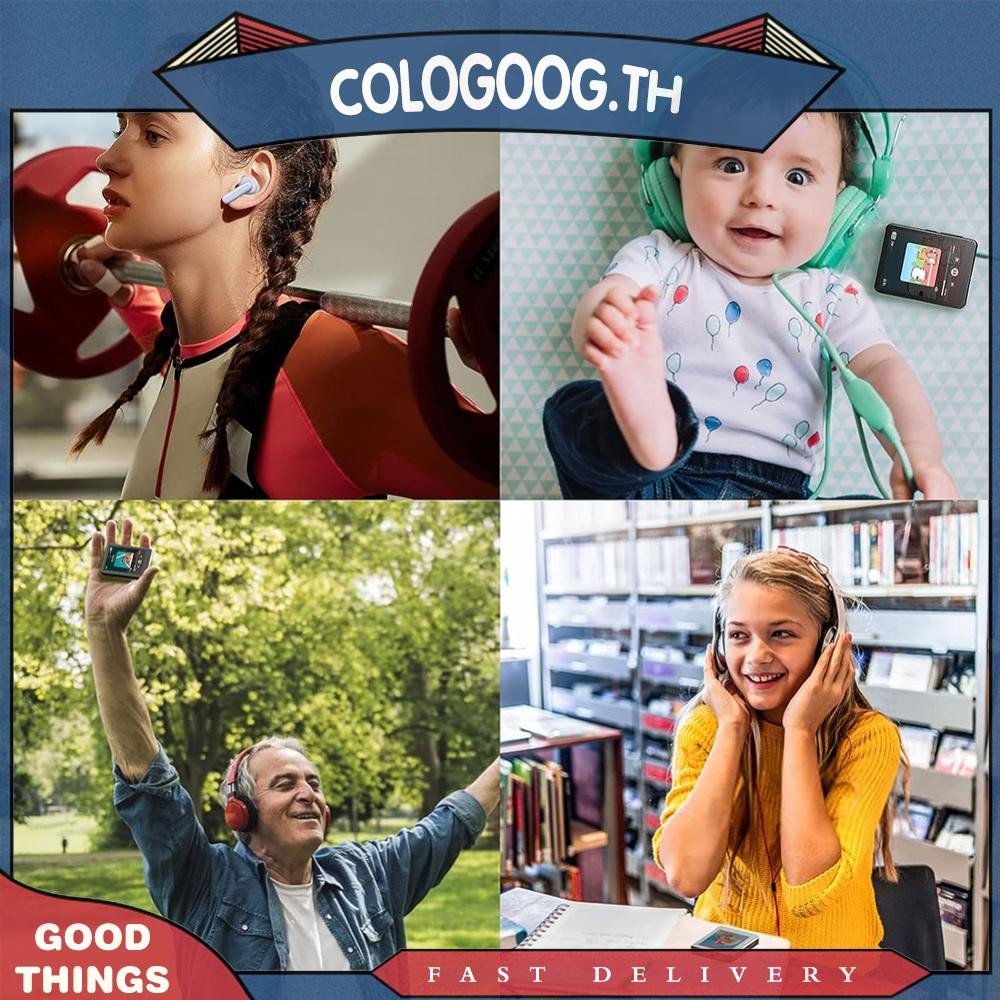 [colog.th] 8/16/32/64g MP3 Player 1.8 นิ้วหน้าจอสัมผัสเพลงเครื่องเล่น MP3 เสียงไฮไฟสําหรับเด็ก