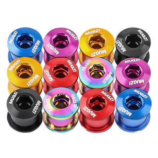 Muqzi 4/5PCS Chainring Bolts เดี่ยว Double Chainring สกรู Mountain Road MTB จักรยาน Crank Bolts 6.5/8.5 มม.