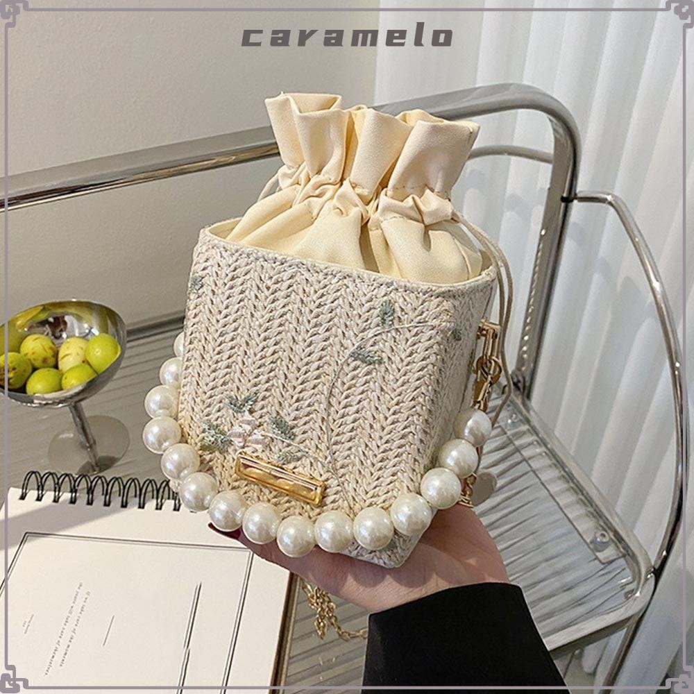 Caramelo กระเป๋าสะพายไหล่ กระเป๋าสะพายข้างแฟชั่นโซ่ฤดูร้อน