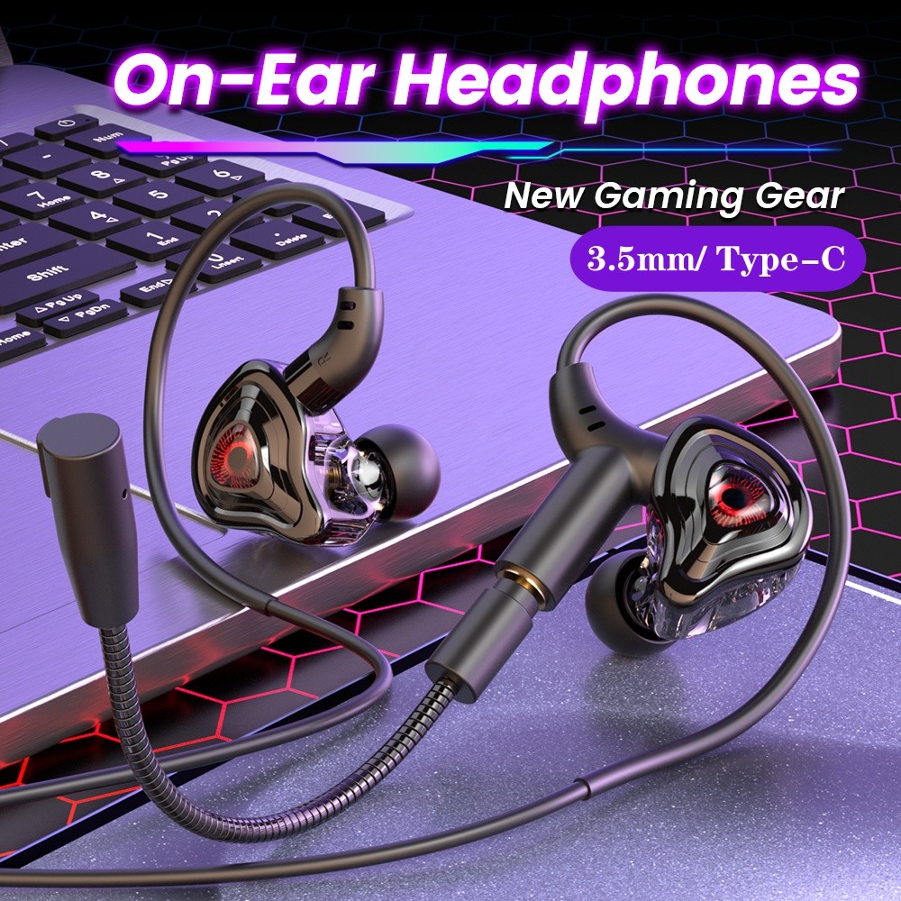 G59 หูฟัง 3.5 มม./Type-C แบบมีสาย HD ตัดเสียงรบกวน พร้อมไมโครโฟน สําหรับโทรศัพท์และแล็ปท็อป