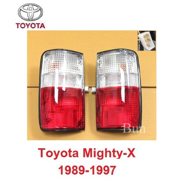 สองสี ไฟท้าย TOYOTA HILUX MIGHTY-X RN85 LN106 MK3 1989 - 1997 โตโยต้า ไมตี้เอ็กซ์ ไฟท้ายรถ ไฟหลังกระ