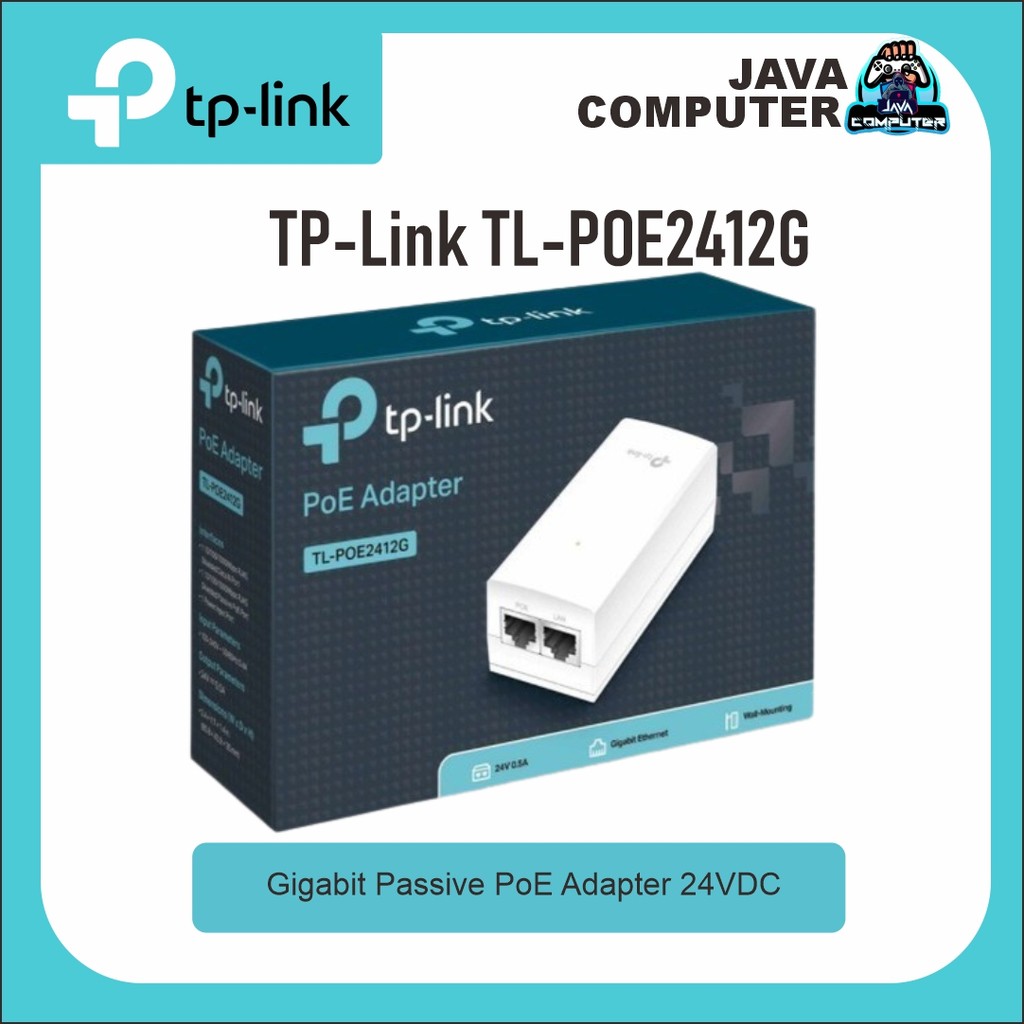 TP-Link TL-POE2412G Gigabit Passive PoE Adapter 24VDC