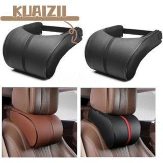 Kuaizii พนักพิงศีรษะรถยนต์ปรับหนัง PU เมมโมรี่โฟมเบาะอัตโนมั…