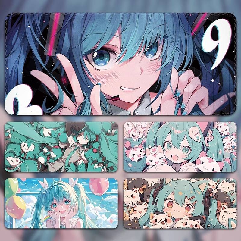 Large Mouse Pad Hatsune Miku Anime E-Sports Table Mat Two-Dimensional Thickened Computer Desk Mat Ke