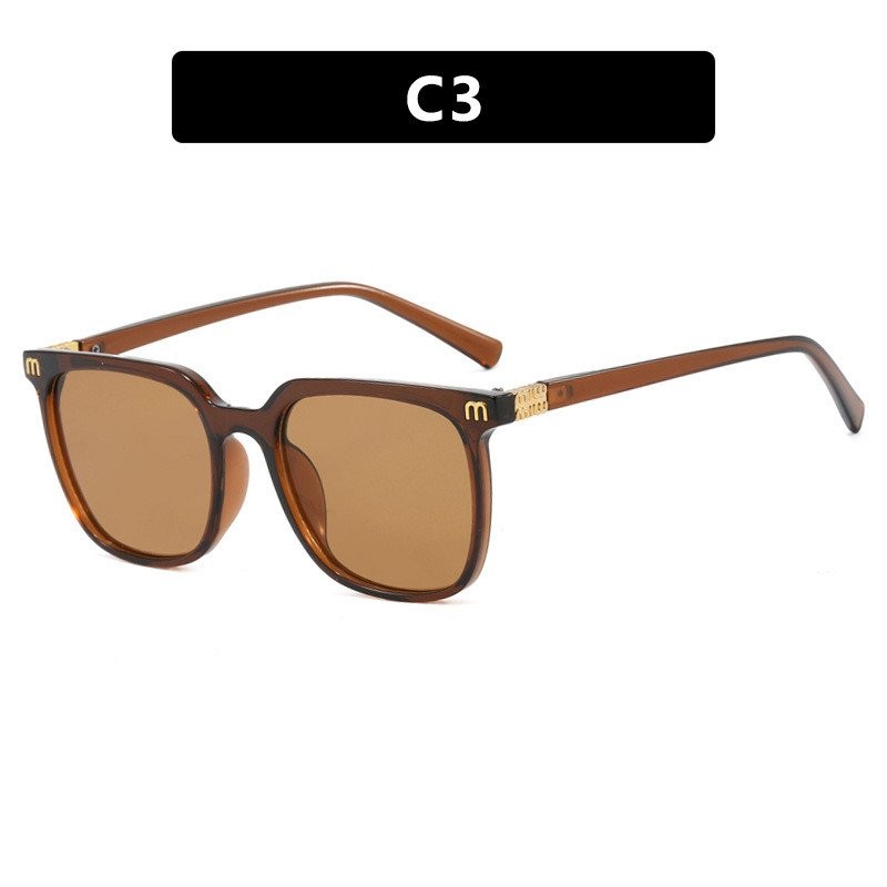 แว่นกันแดด แว่นกันแดดป้องกันรังสี UV แฟชั่นบุคลิกภาพ Xiaohongshu ทันสมัย แว่นกันแดดทรงสี่เหลี่ยม 5H8I - รูปที่ 6