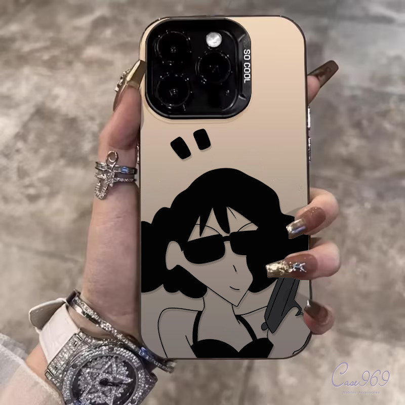 หล่อเจ๋ง การ์ตูนชายและหญิง คู่รัก เคสไอโฟน IPhone 13 11 15 12 16 14 Pro Max 7 16 8 15 Plus 7Plus X XR XS Max SE 2020 เคส - รูปที่ 2