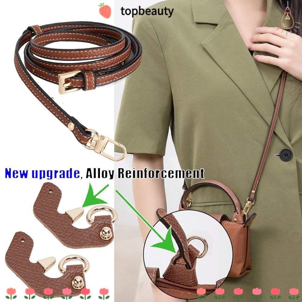 TOPBEAUTY สายหนังแท้ ไม่ต้องเจาะ แบบเปลี่ยน สําหรับ Longchamp
