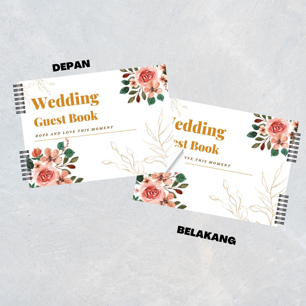 [oddsolshop] pekanbaru/Wedding Guest Book ปกอ่อน การออกแบบทันสมัย